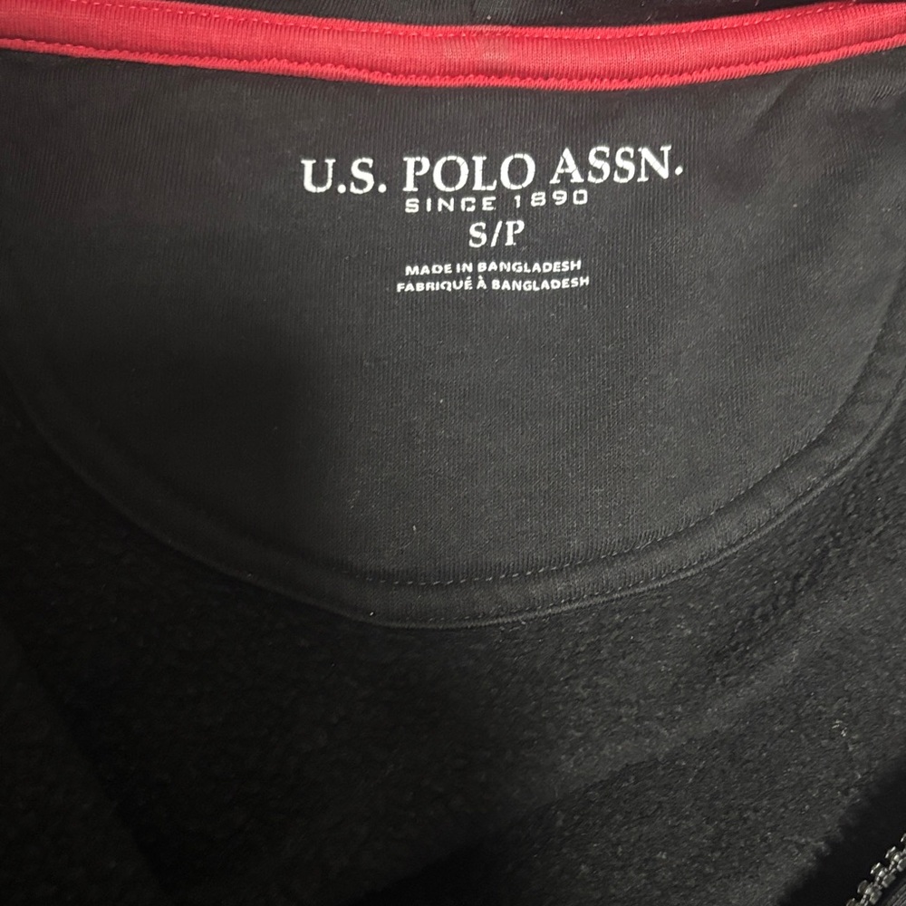 U.S. Polo Assn. Black Sweatshirt with Red Trim - Picture 2 of 3